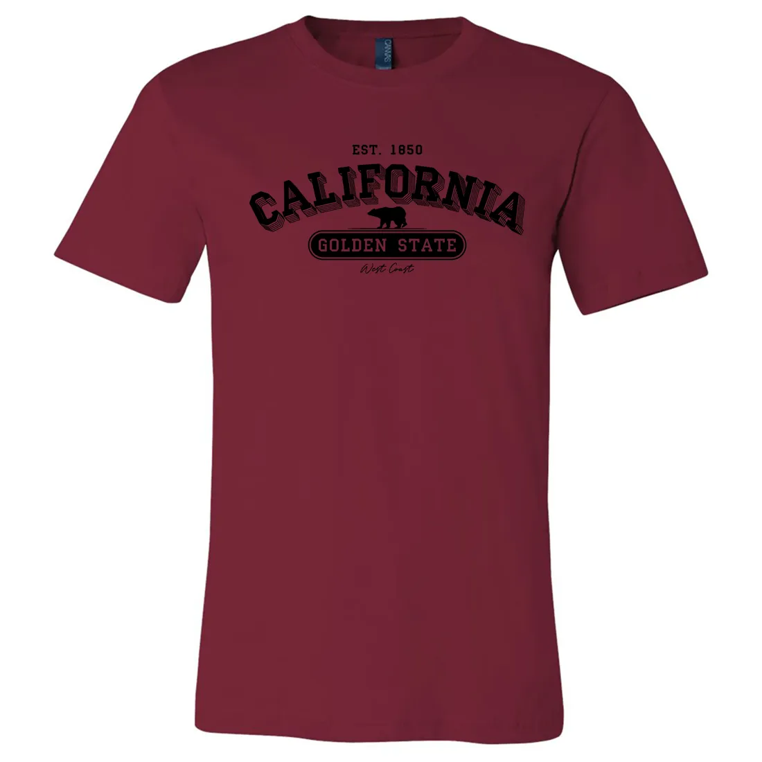 California Golden State 1850 Asst Colors Mens Lightweight Fitted T-Shirt/tee