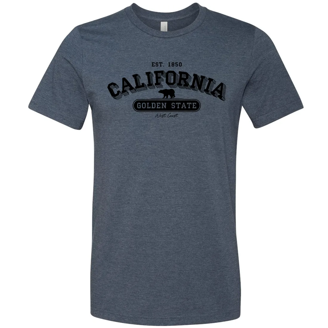 California Golden State 1850 Asst Colors Mens Lightweight Fitted T-Shirt/tee