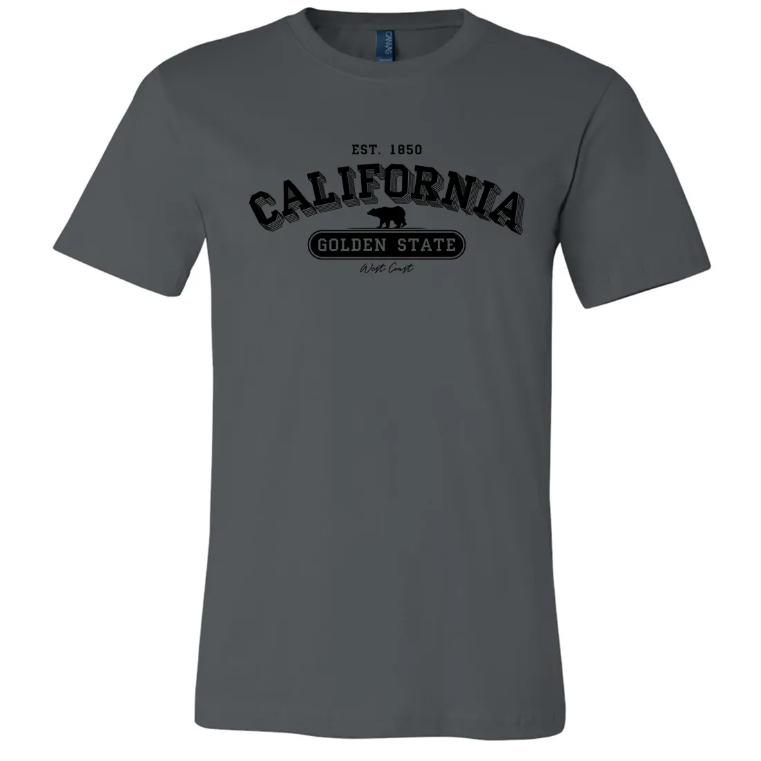 California Golden State 1850 Asst Colors Mens Lightweight Fitted T-Shirt/tee