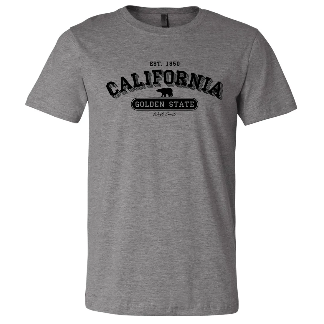 California Golden State 1850 Asst Colors Mens Lightweight Fitted T-Shirt/tee