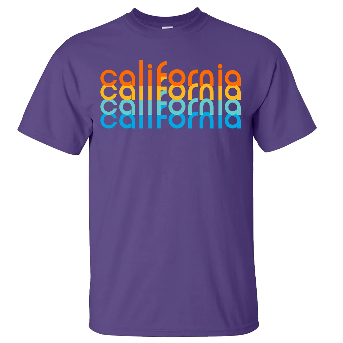 California Rainbow Stack Asst Colors T-shirt/tee