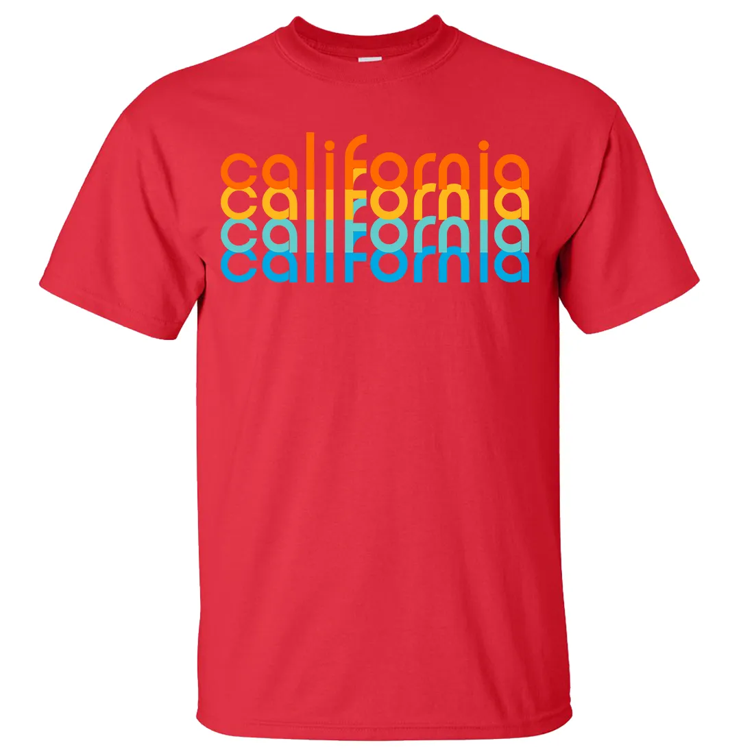 California Rainbow Stack Asst Colors T-shirt/tee