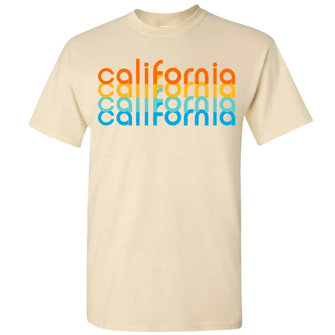 California Rainbow Stack Asst Colors T-shirt/tee