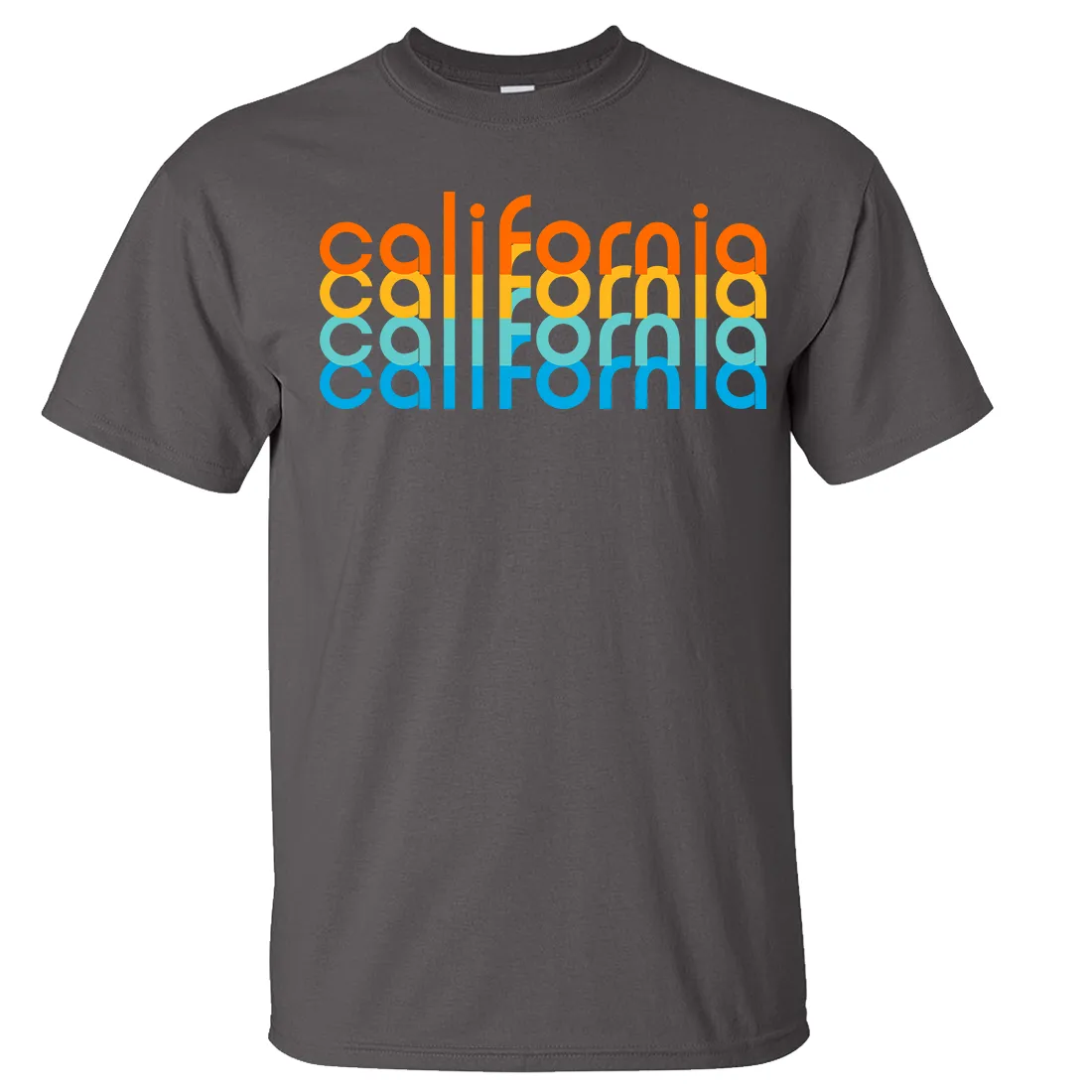 California Rainbow Stack Asst Colors T-shirt/tee