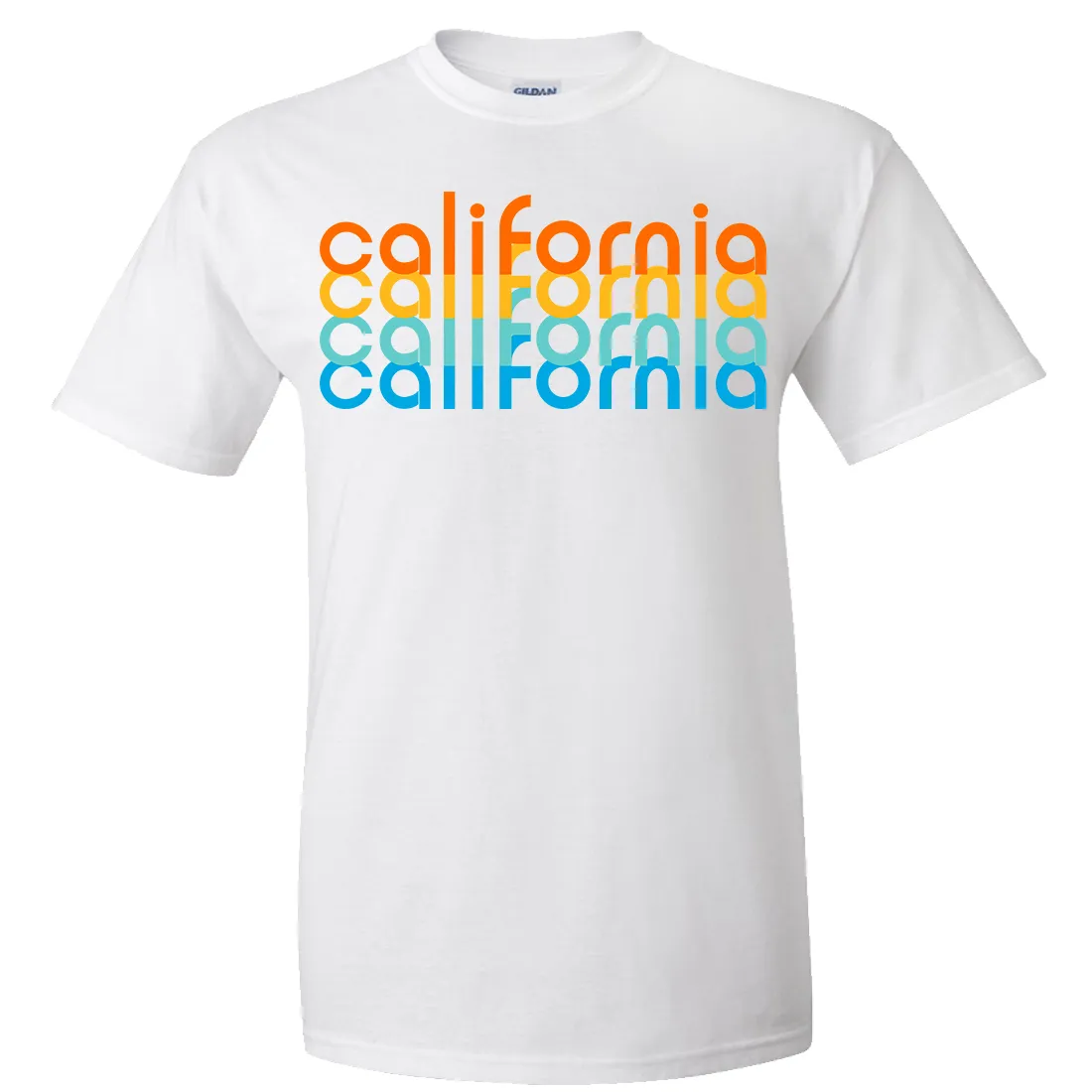 California Rainbow Stack Asst Colors T-shirt/tee