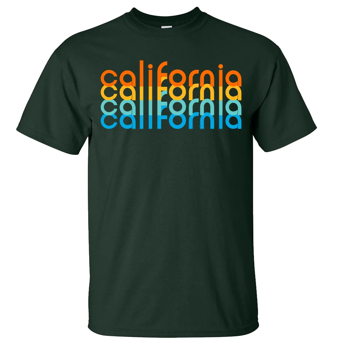 California Rainbow Stack Asst Colors T-shirt/tee