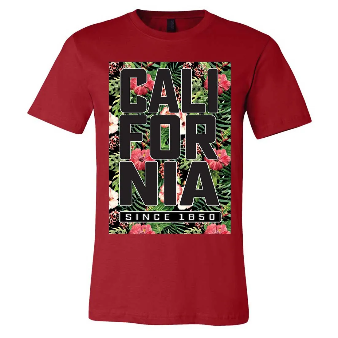 California Republic 1850 Floral Asst Colors Mens Fitted Tee