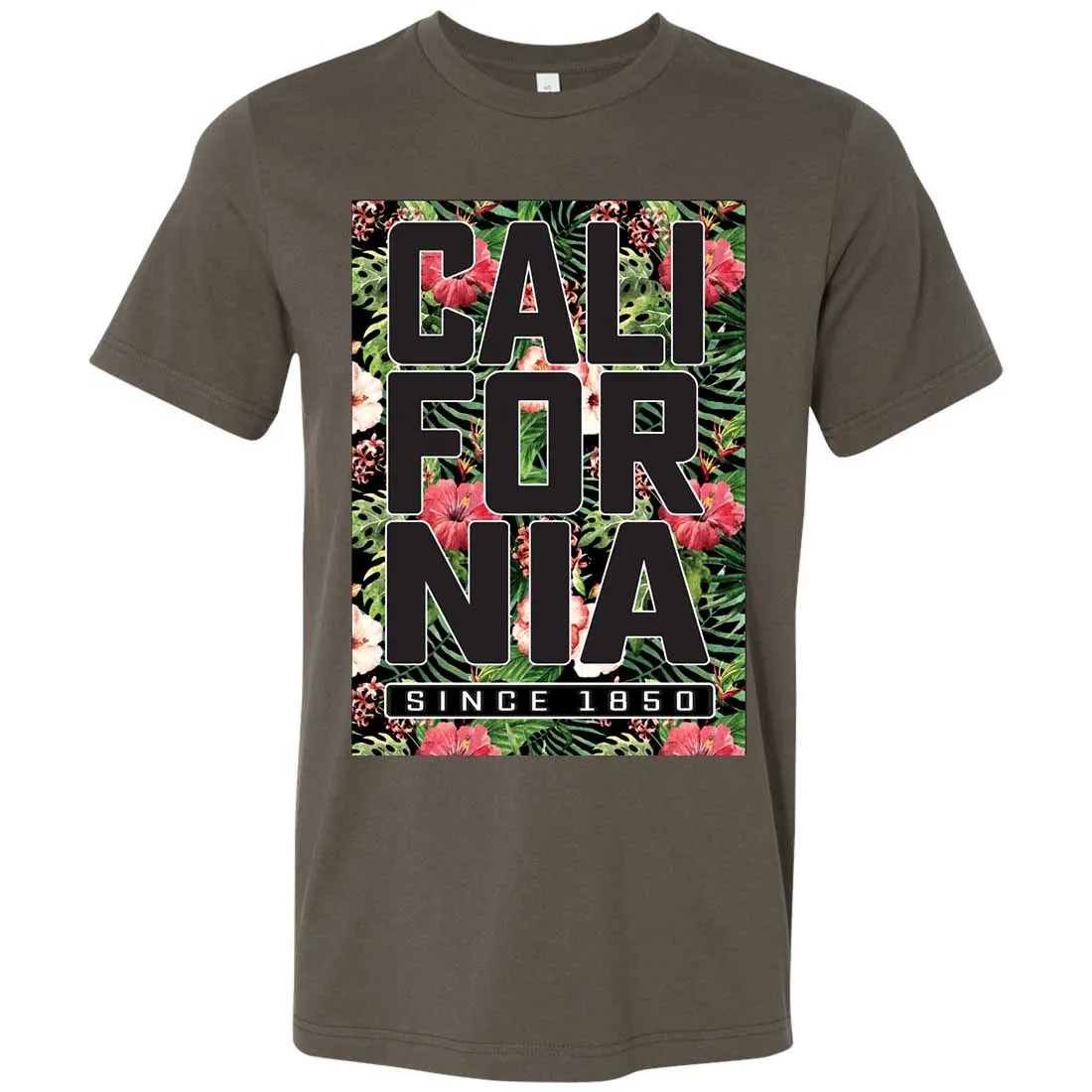 California Republic 1850 Floral Asst Colors Mens Fitted Tee