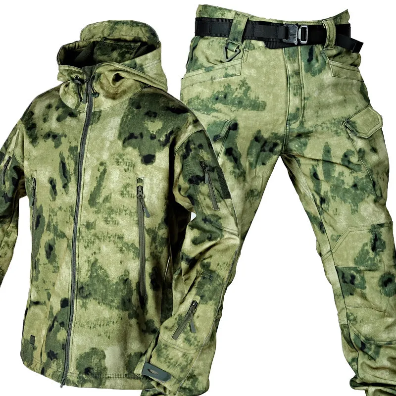 Camo Mens Outdoor Forces Jacket Soft Shell Tactical Suits