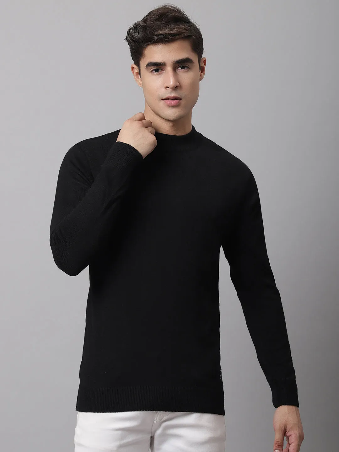 Cantabil  Men Black Sweater