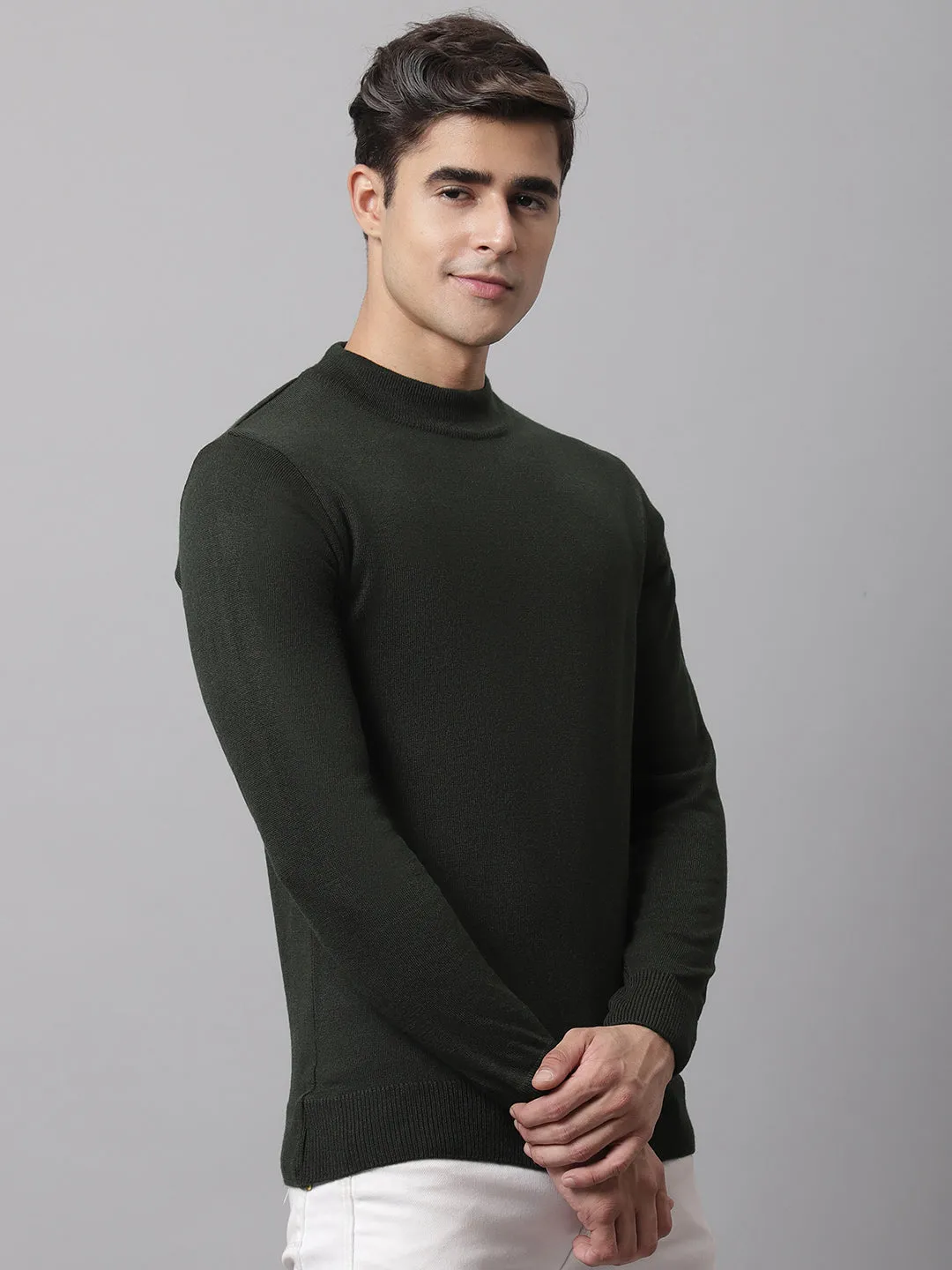 Cantabil  Men Olive Sweater