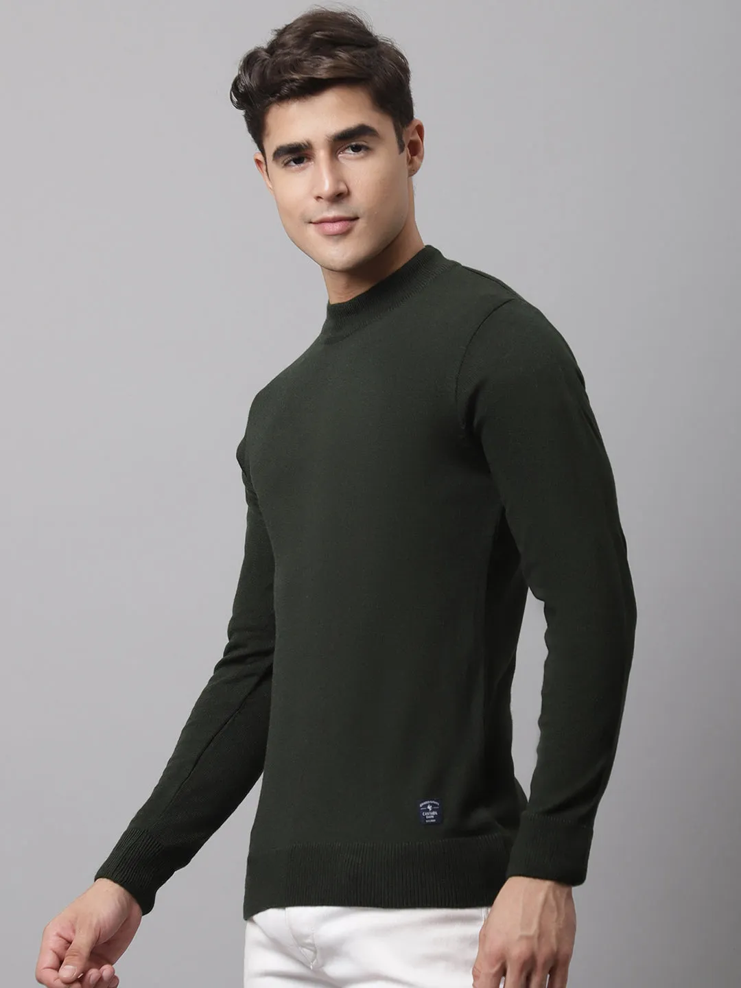 Cantabil  Men Olive Sweater