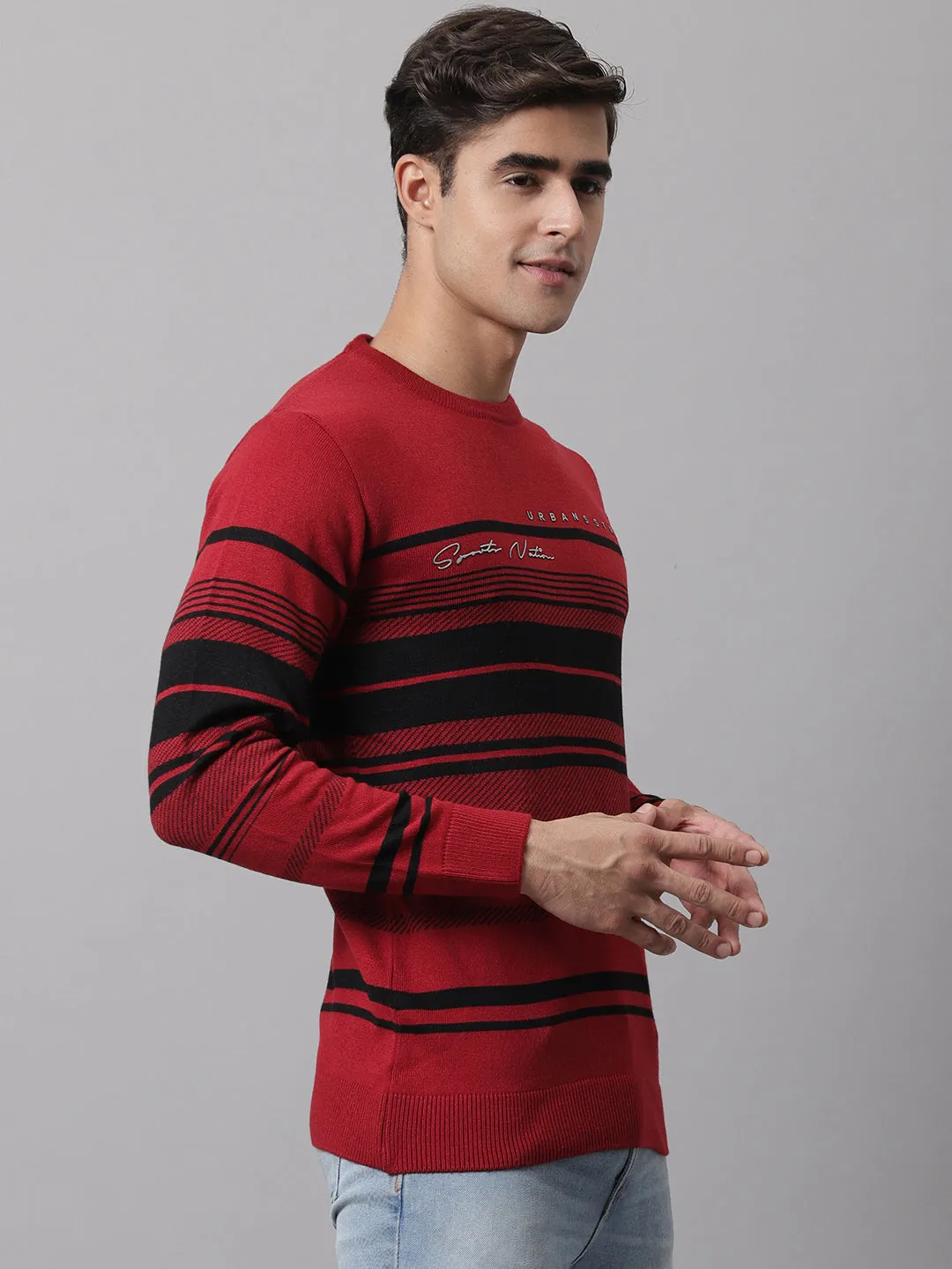 Cantabil  Men Red Sweater