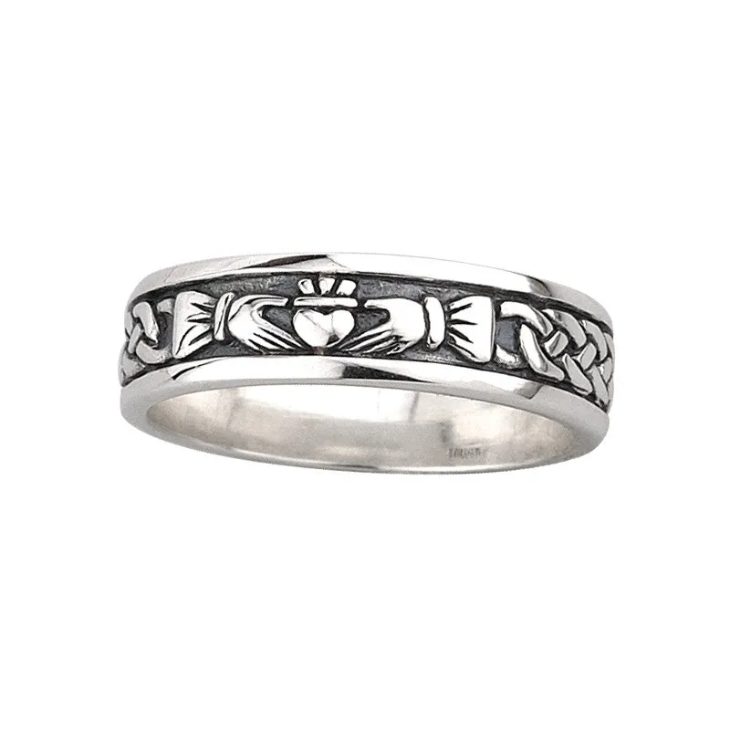 Claddagh Sterling Silver Band (Gents)