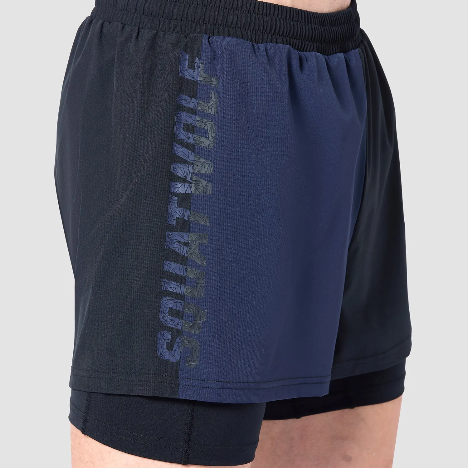 Core 5" Split 2-In-1 Shorts - Black & Navy