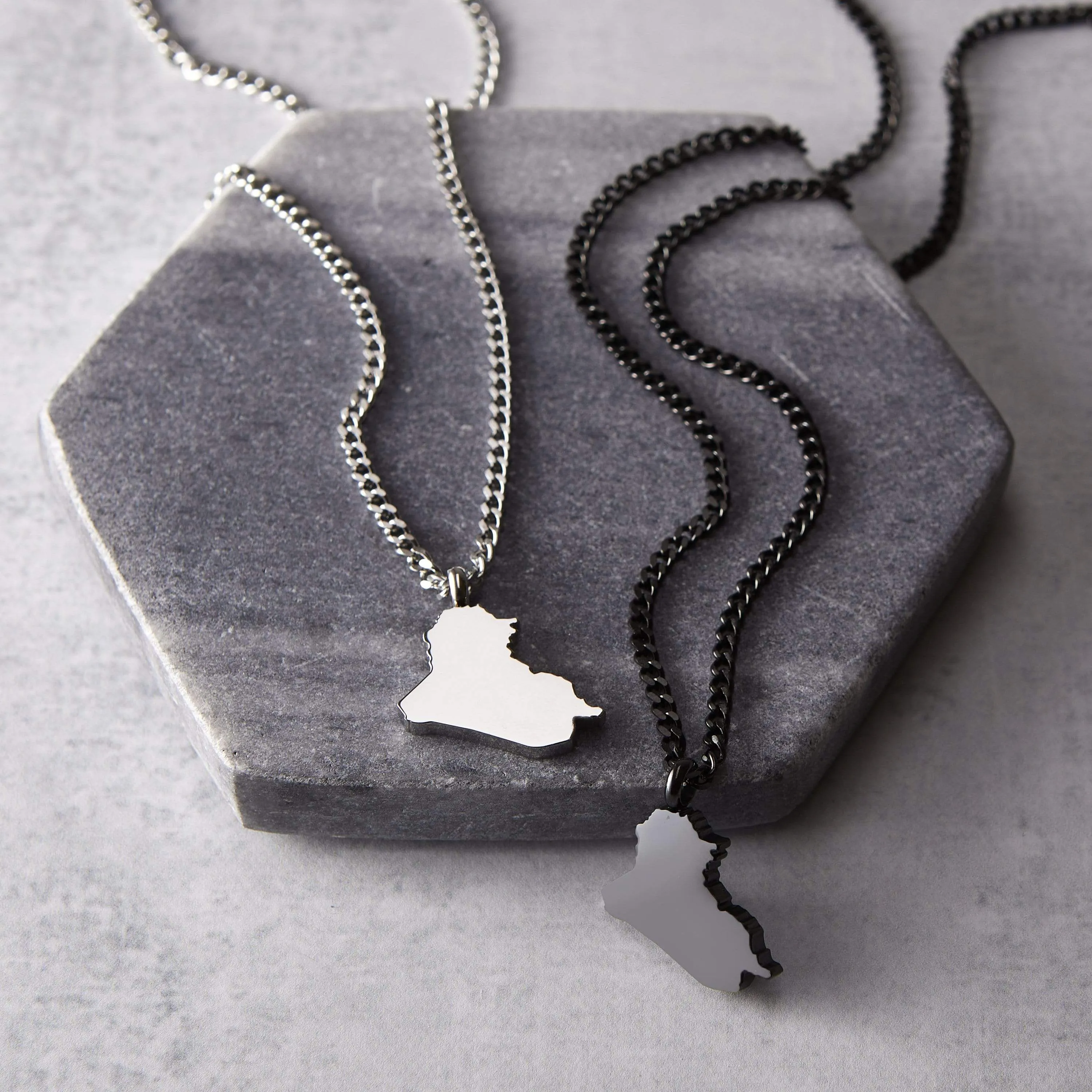 Country Map Necklace | Men