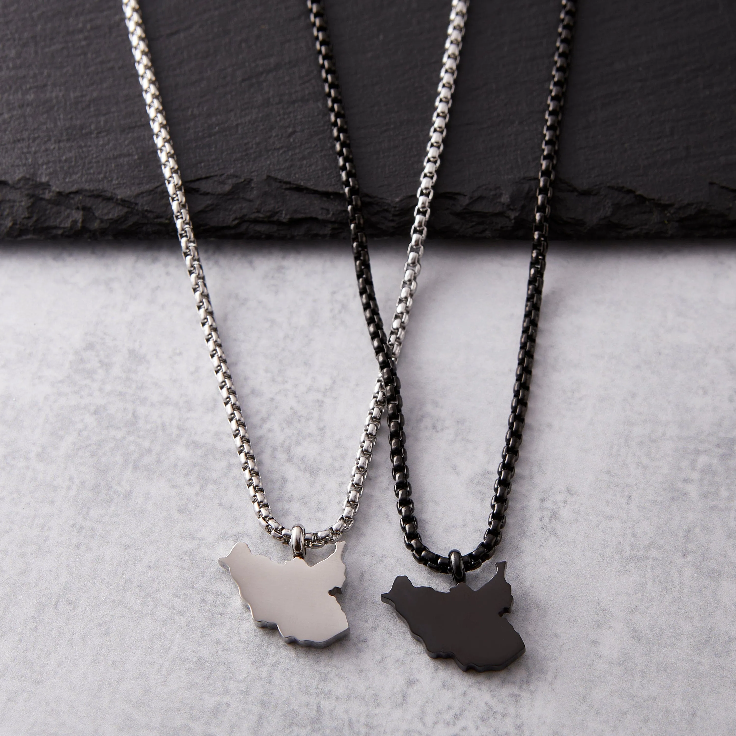 Country Map Necklace | Men