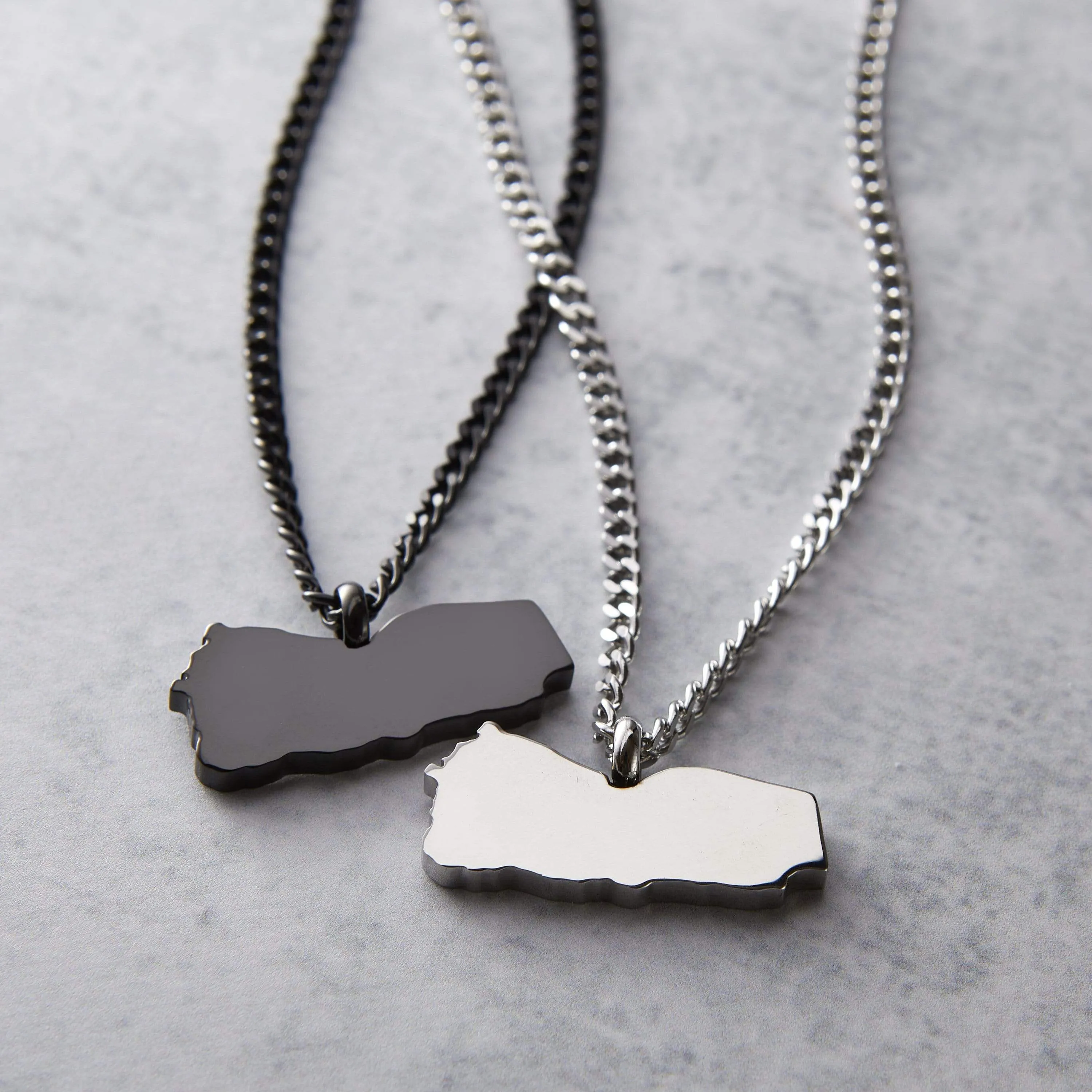 Country Map Necklace | Men