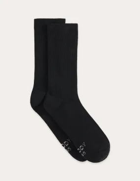 Cushioned Crew Socks - Black