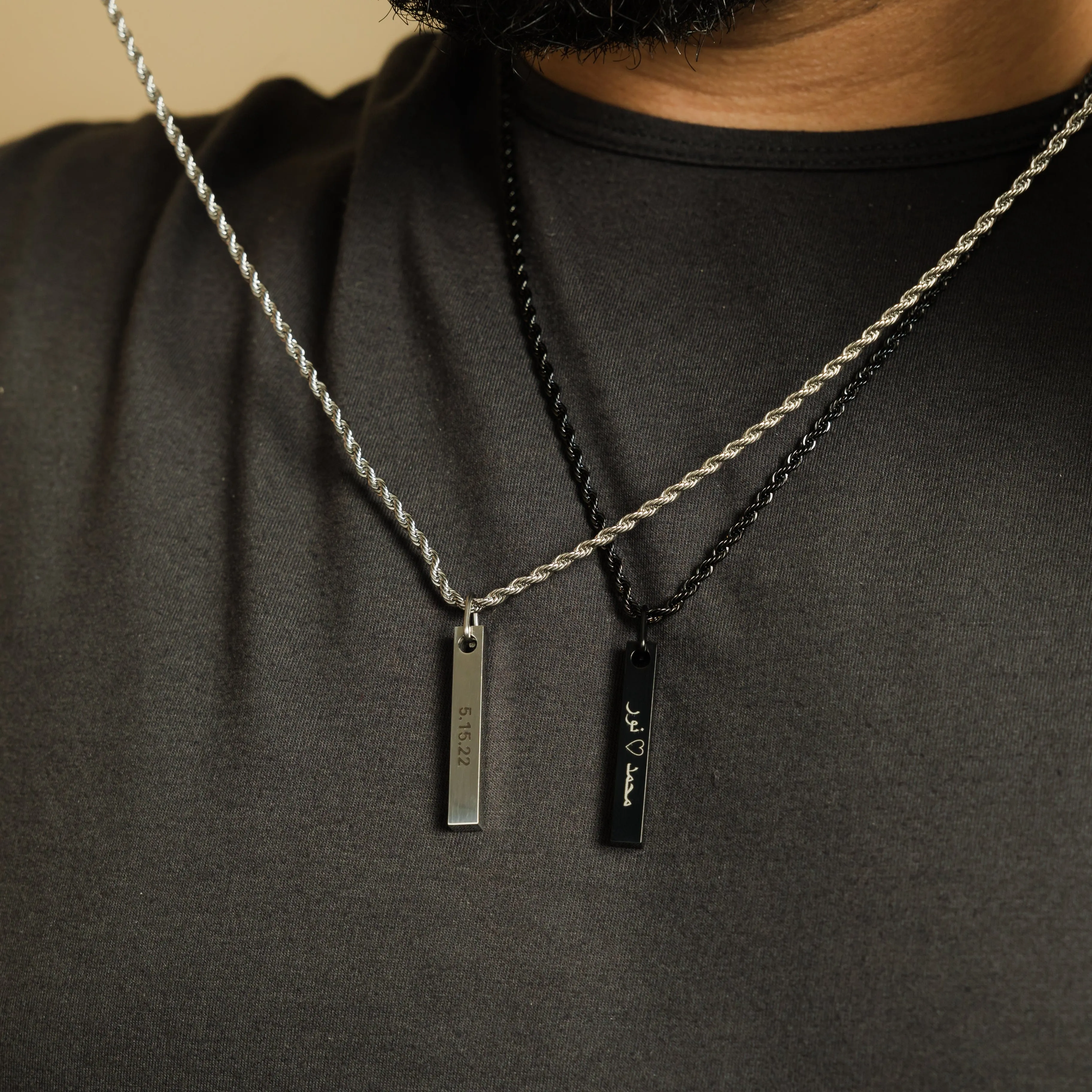 Custom Bar Necklace | Men