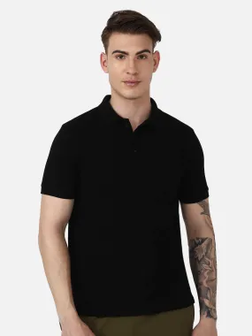 Cotton Blend Mens Polo Neck Half Sleeve T-shirt | Comfortable Regular Fit Solid Color | Soft Breathable Fabric | Stretchable for Everyday Use | Ideal for Casual and Office Wear