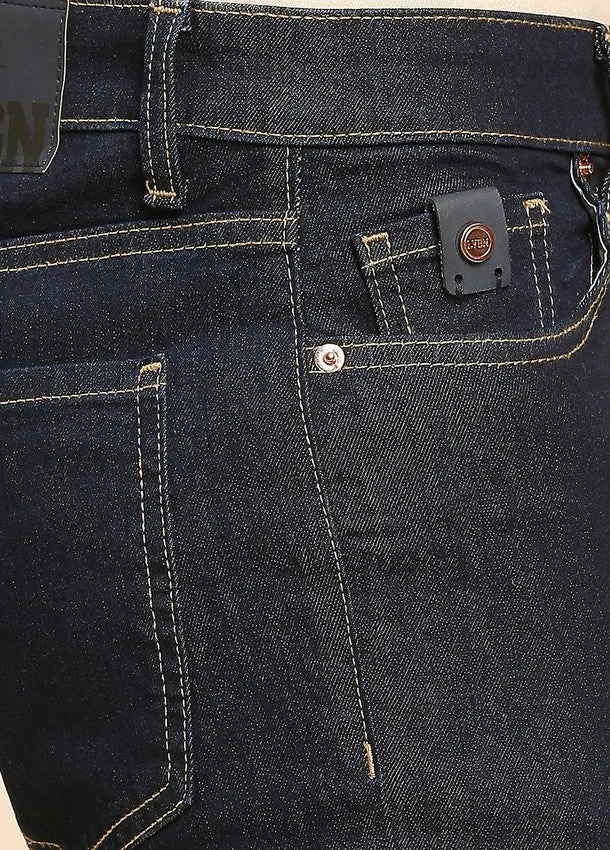 Dark Blue Premium Five Pocket Slim Fit Jeans