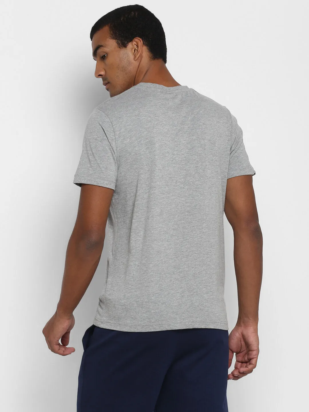 Darlo Men Cotton Grey T-Shirt