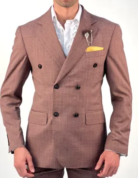 Double breasted suit, pinstripe suits rust