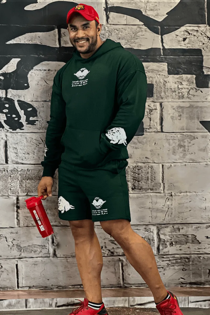 Double Handed Bull Hoodie Shorts Coord