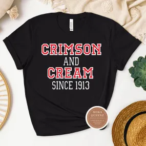 DST Crimson and Cream T Shirt