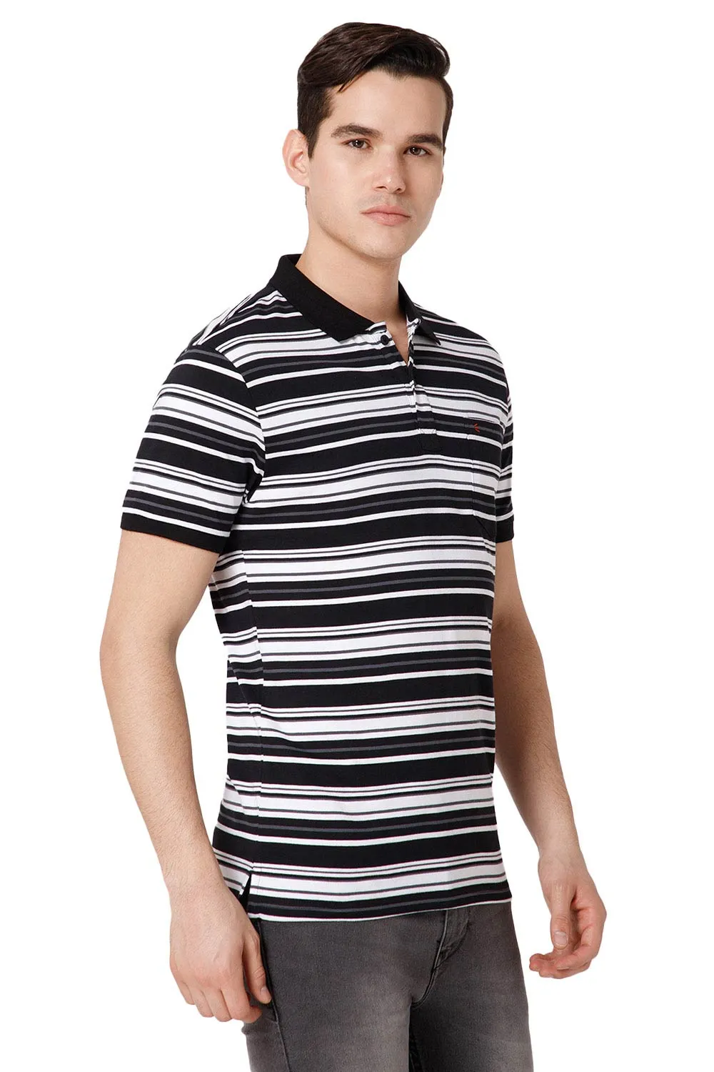 Enhance T-Shirts Men's Polo - Black - TS46