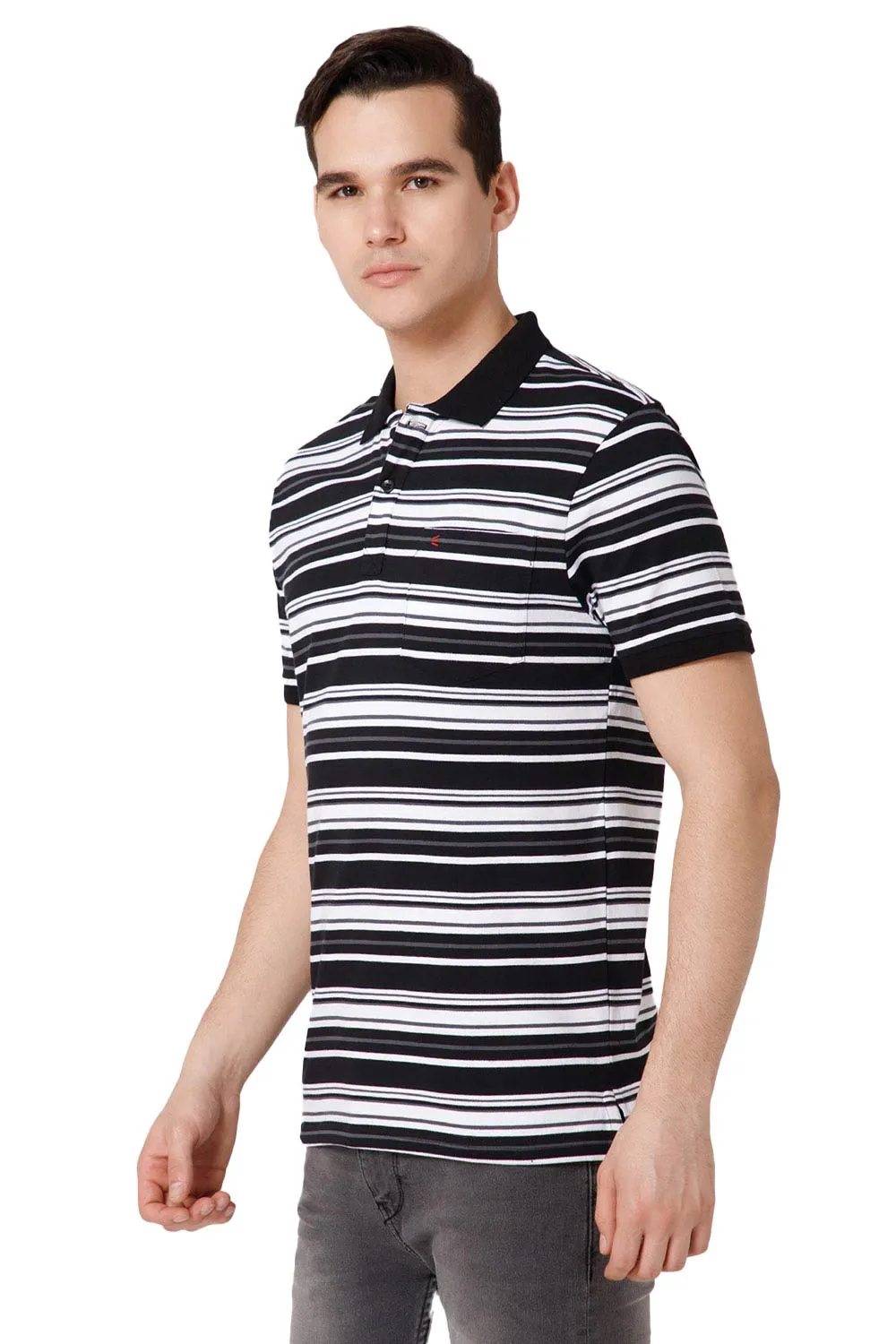 Enhance T-Shirts Men's Polo - Black - TS46