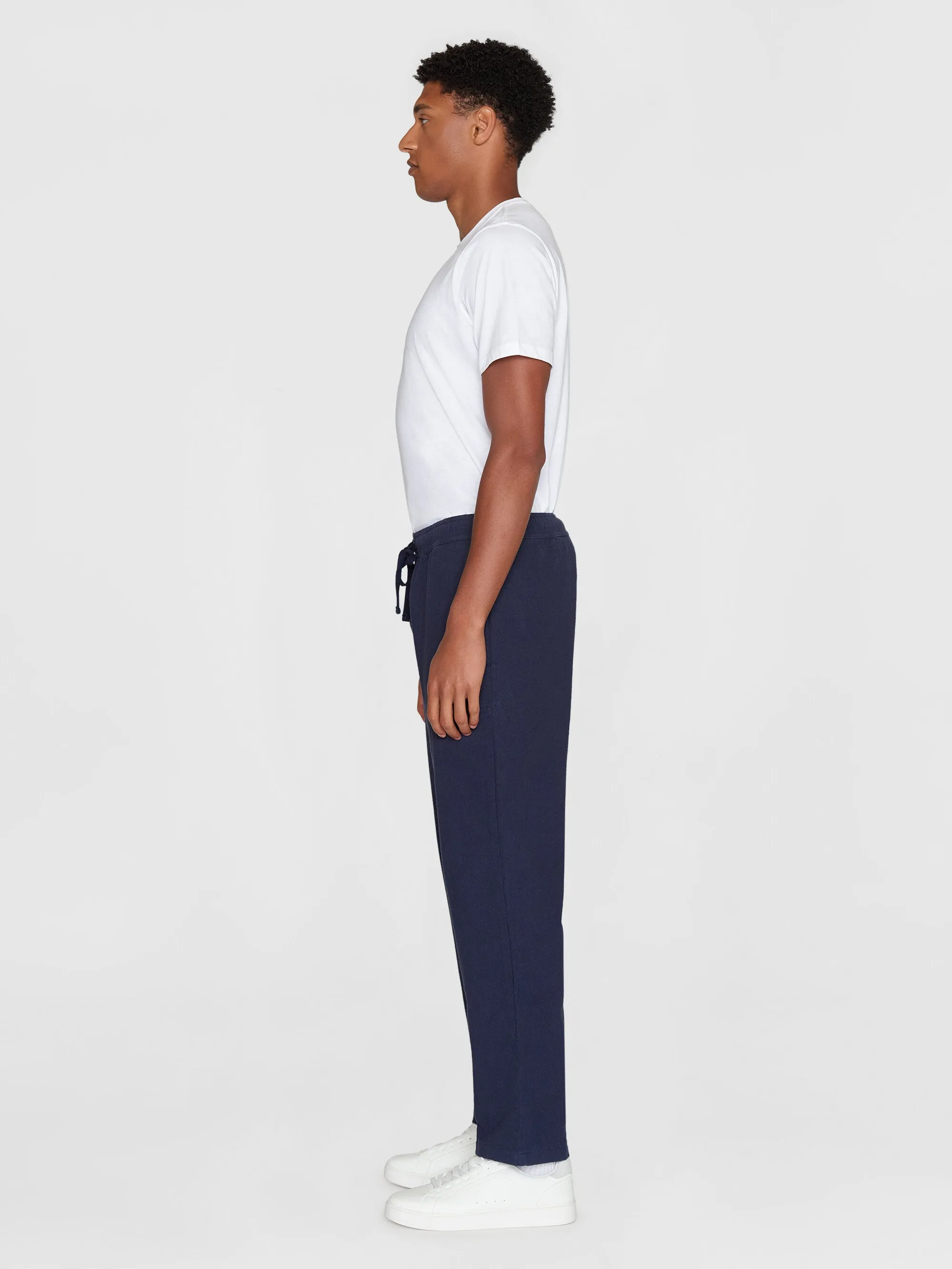 FIG loose crushed cotton pants - GOTS/Vegan - Total Eclipse