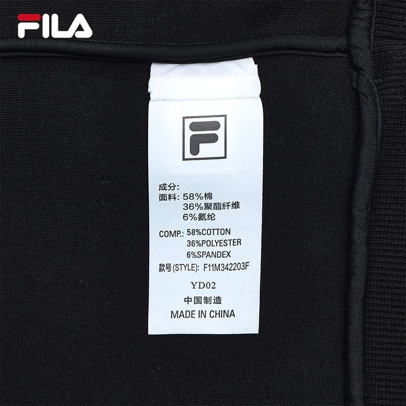 FILA CORE NORDIC POLAR LIGHT & ICEBREAKER CRUISE WHITE LINE BLUE Men Pullover Sweater in Black