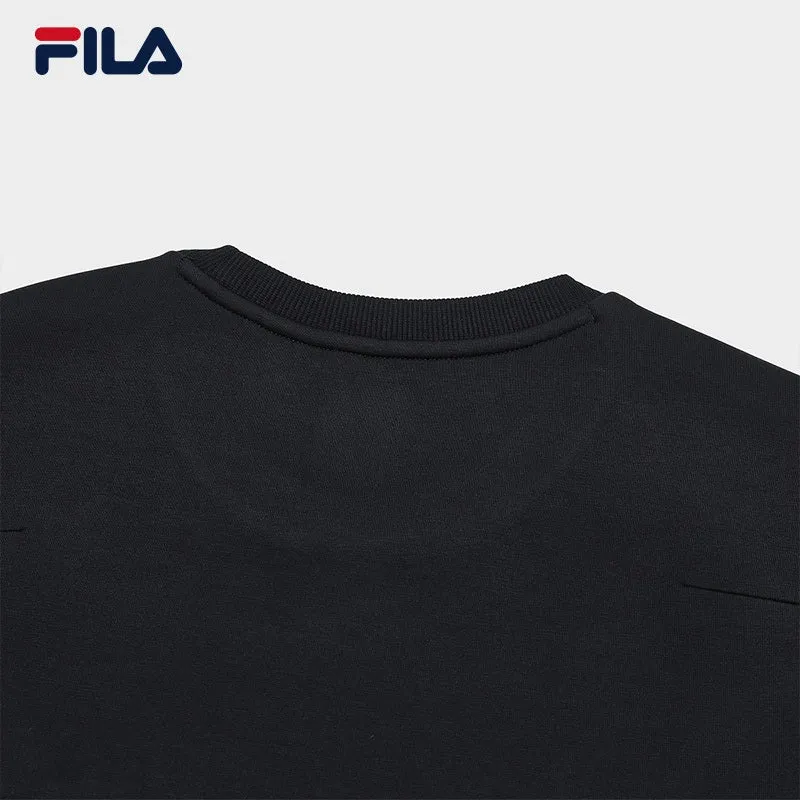 FILA CORE NORDIC POLAR LIGHT & ICEBREAKER CRUISE WHITE LINE BLUE Men Pullover Sweater in Black