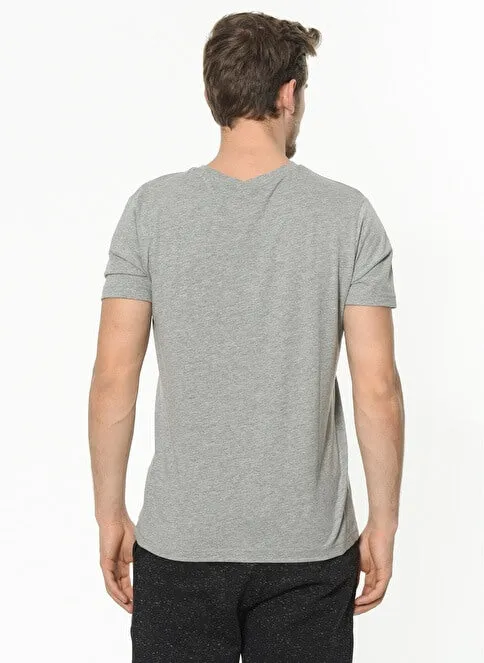 Gennaro Men Cotton Grey T-Shirt