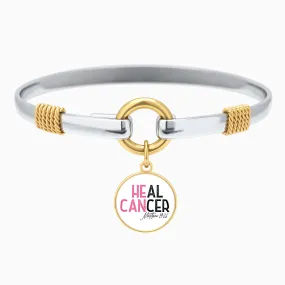 He Can Heal Cancer - Matthew 19:26 - Two-Tone Bracelet