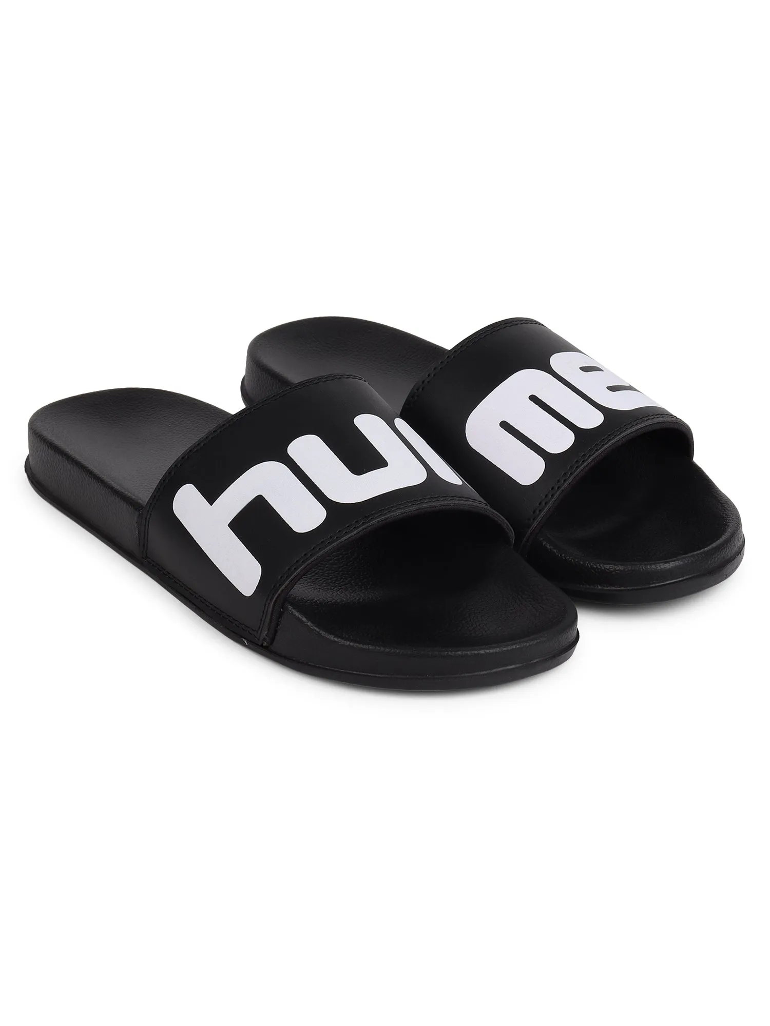 hummel CHUNK MEN SLIDERS Comfortable Cushioned Sole Arch Support Durable Lightweight Flexible Trendy Style Flip flops and Slippers Slides for Men Daily use Chappal