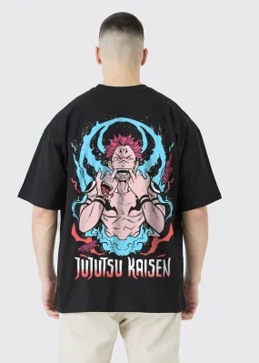 Jujutsu Kaisen Men Oversized Printed T-Shirt