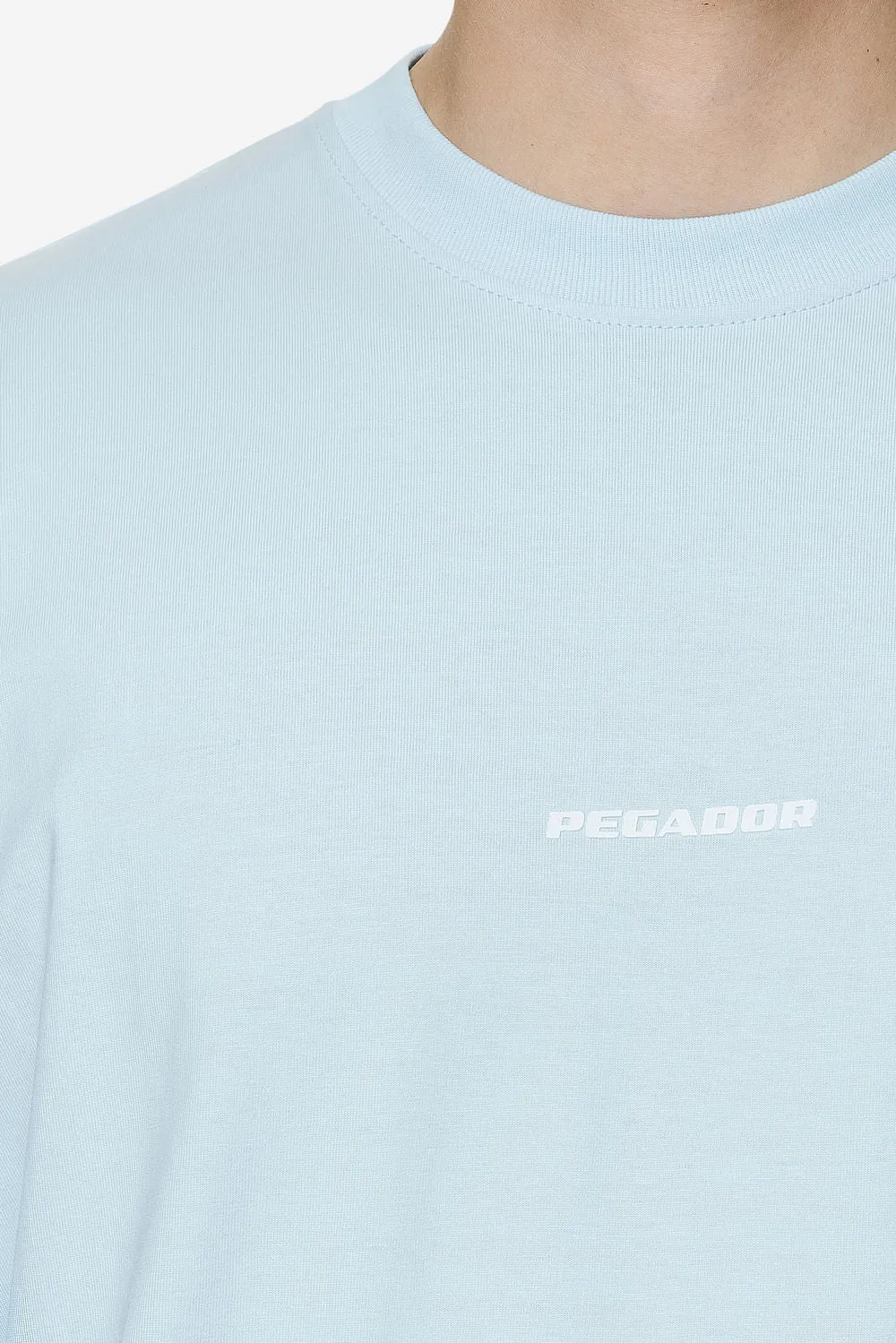 Logo Boxy Tee Washed Baby Blue White Gum