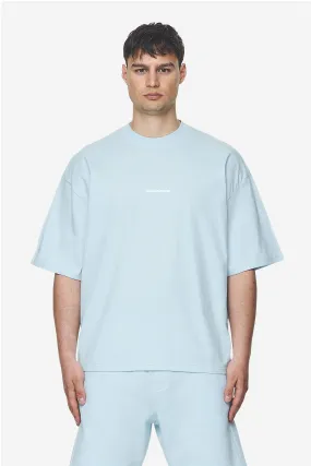 Logo Boxy Tee Washed Baby Blue White Gum