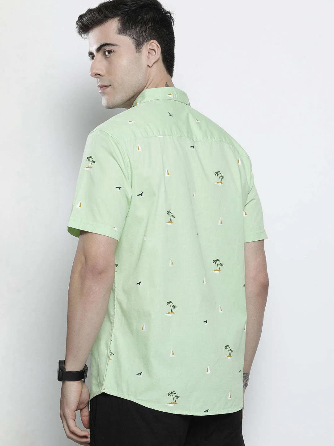 Men Abstract Printed Shirt