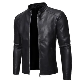 Men Faux Leather Jacket Motorcycle 5XL Men's  Jackets Black  Jaqueta de Couro Masculina Outwear Male PU Leather Coats Mens,ZA319