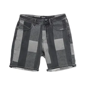 Men Patchwork Denim Shorts