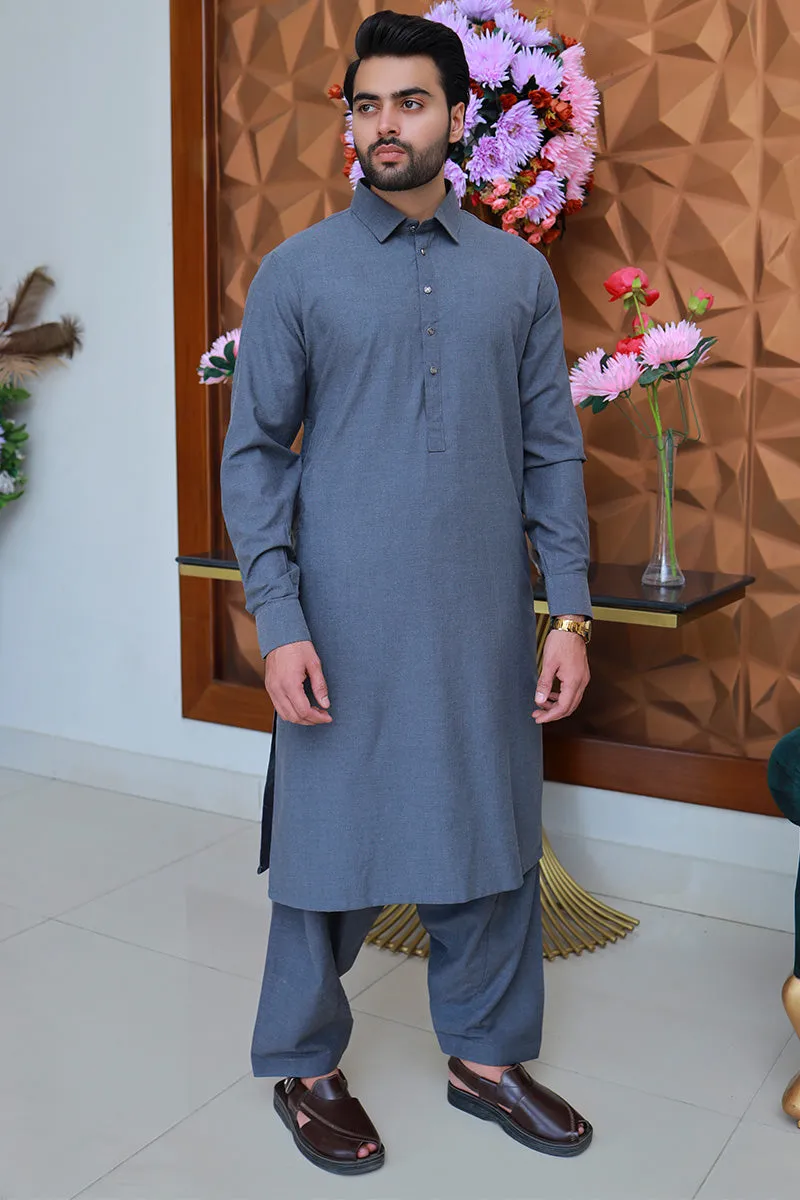 Men Premium Kameez Shalwar Charcoal