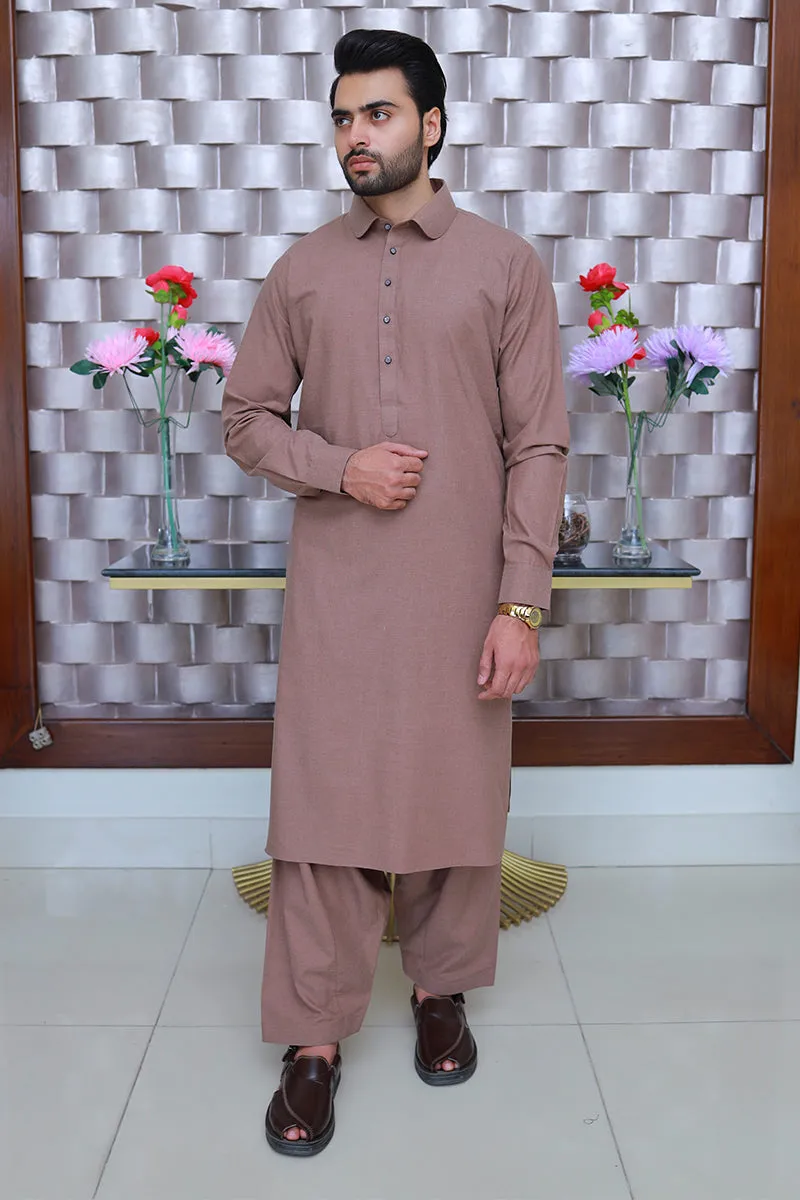 Men Premium Kameez Shalwar Copper