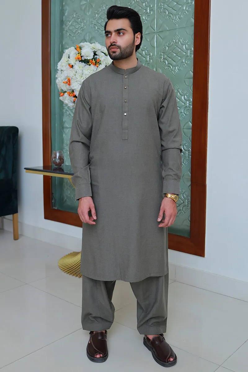 Men Premium Kameez Shalwar Green