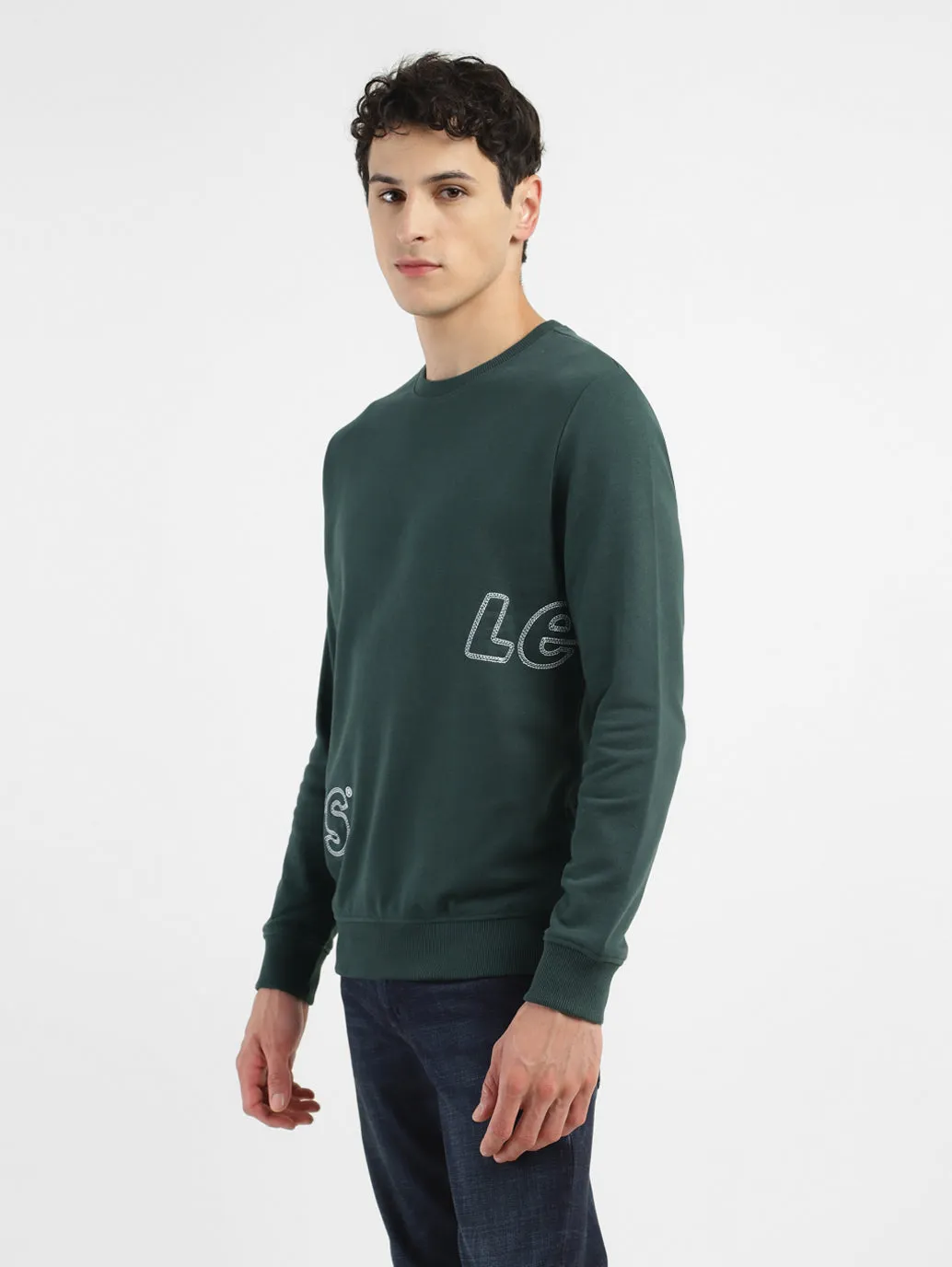 Men's Brand Logo Crew Neck Sweatshirt