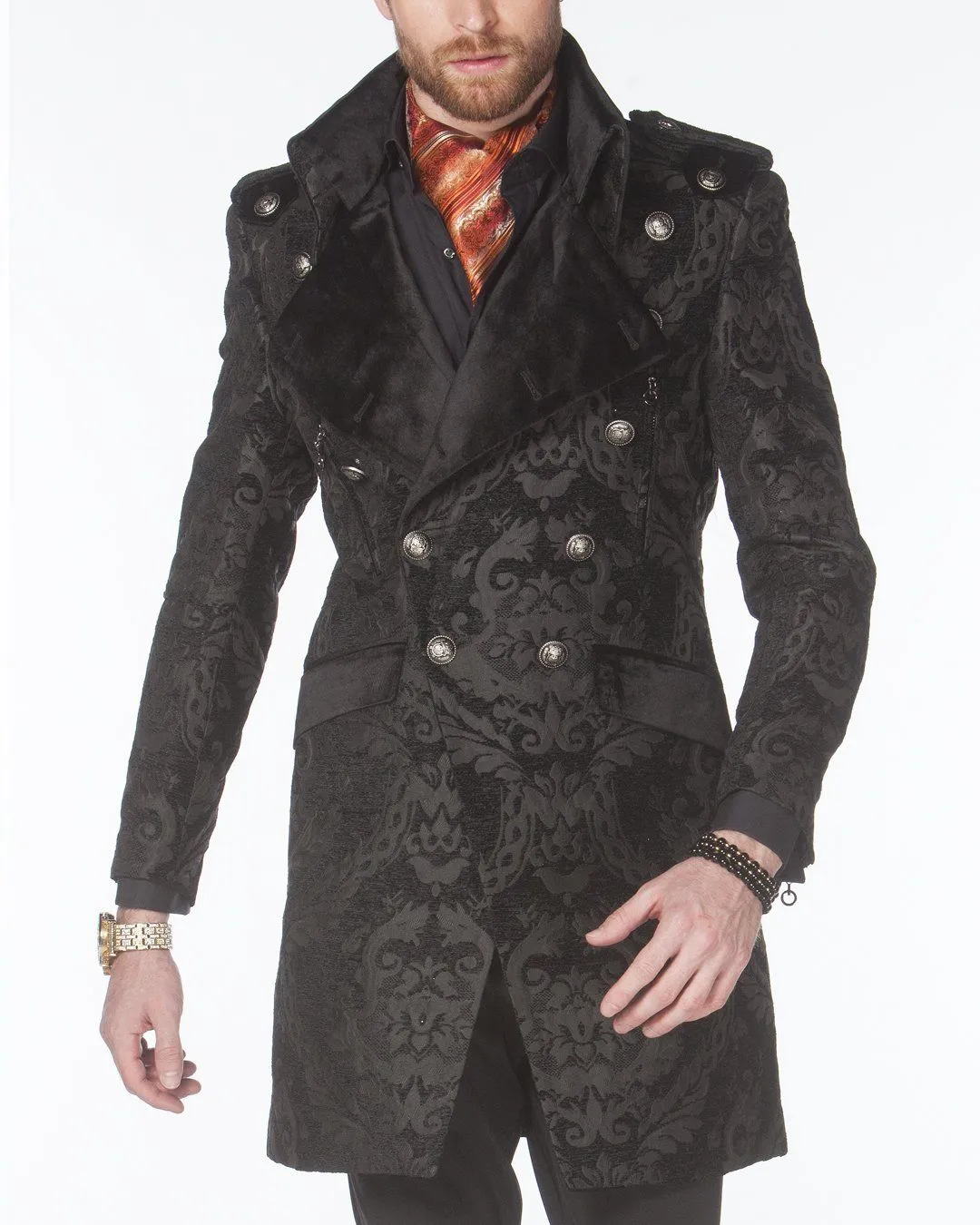 Men's Fashion Jacket - Majesty Black/Black - Stylish - Coat - Long