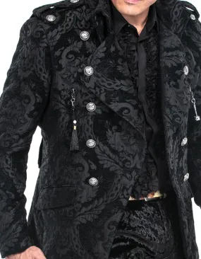 Men's Fashion Jacket - Majesty1 Black/Black - Stylish - Coat - Long